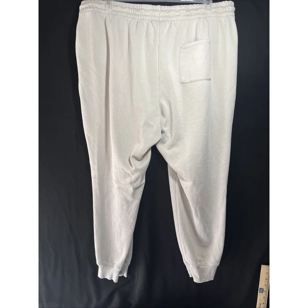NWOT Reebok Joggers 3x Men’s Beige/white Logo Pockets Drawstring - Picture 10 of 11